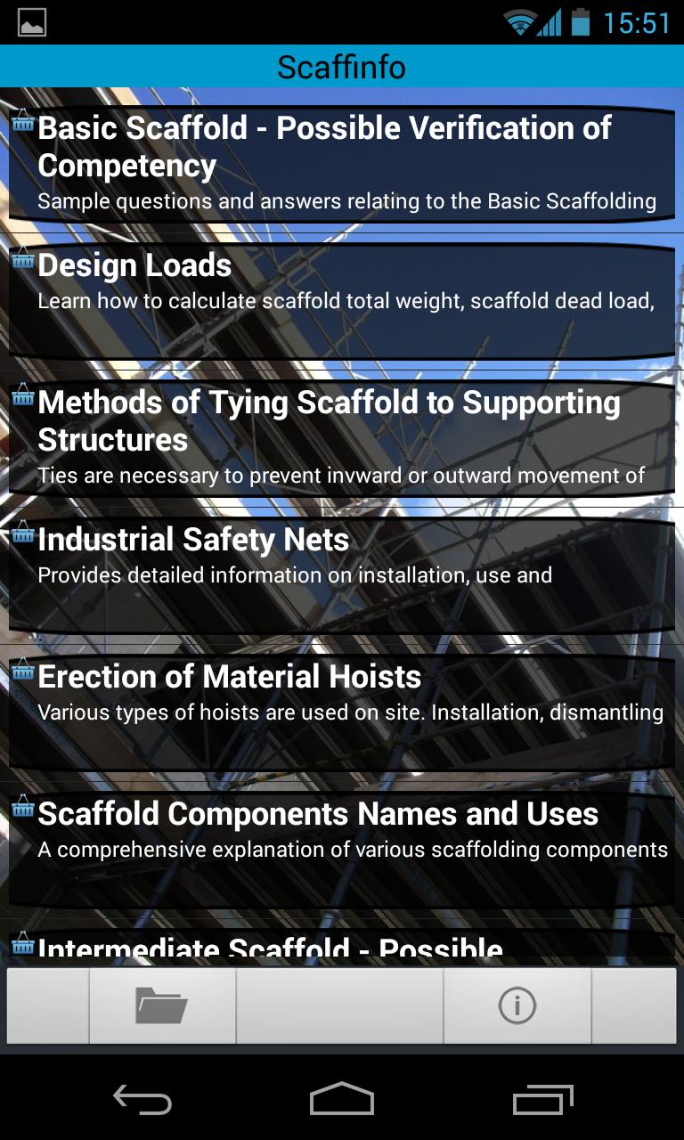 Scaffold Information