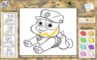 Paw Puppy Coloring