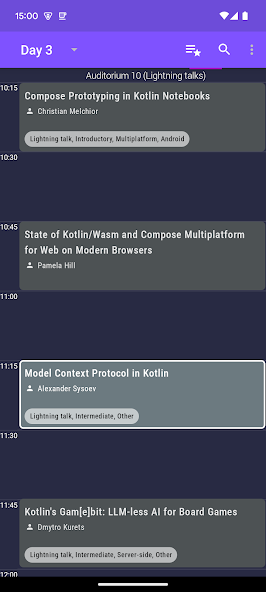 KotlinConf 2025 Schedule