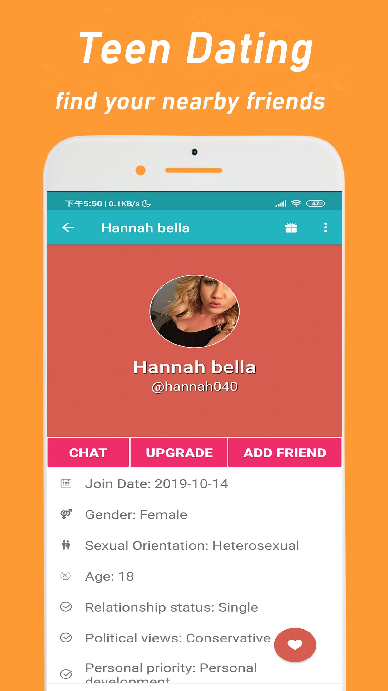 Teen Woo - US Teens Dating App for Teenagers