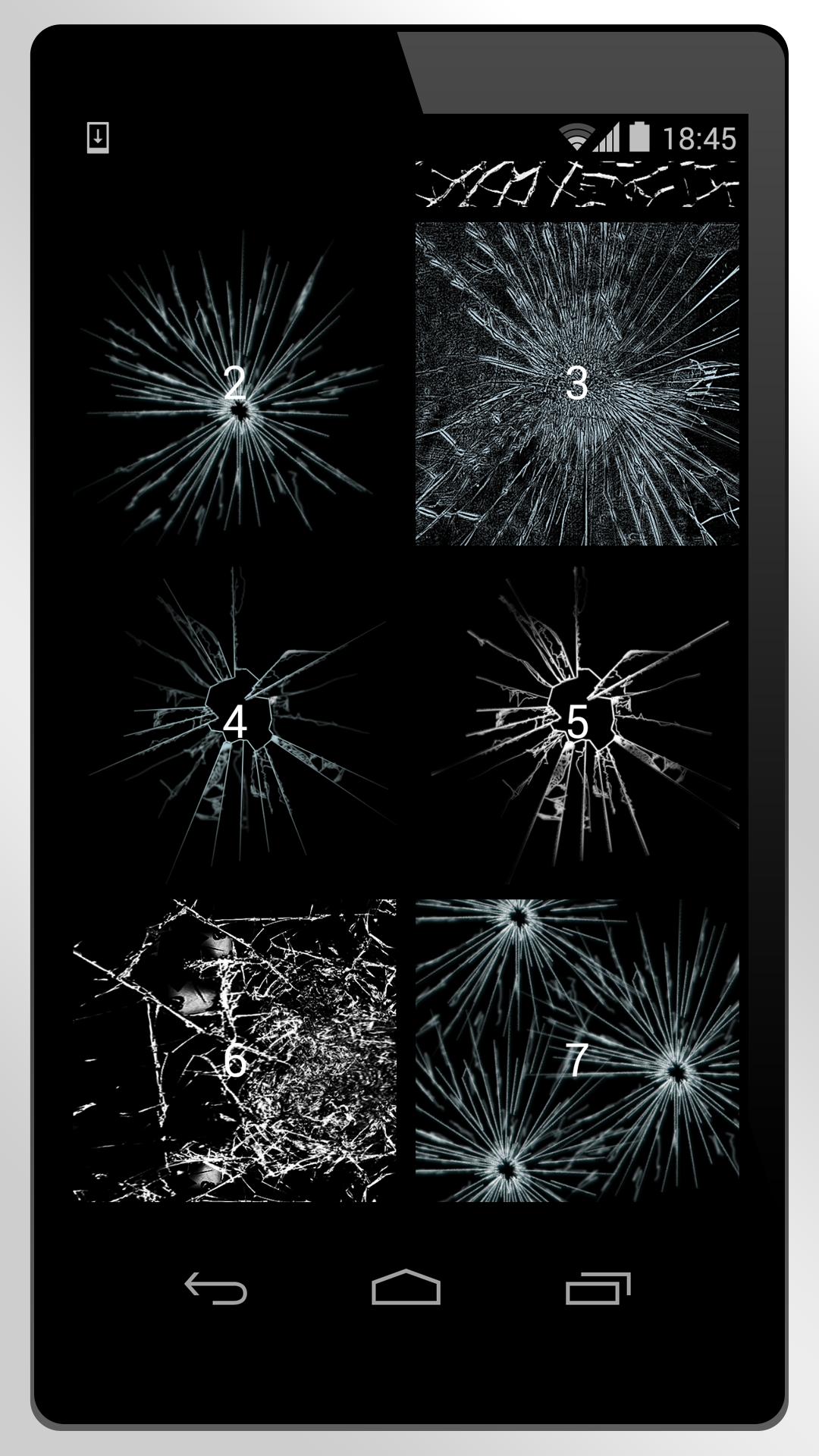 fake cracked broken screen