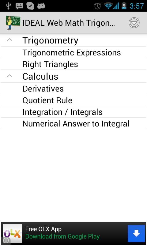 IDEAL Web Math Trig/Calculus