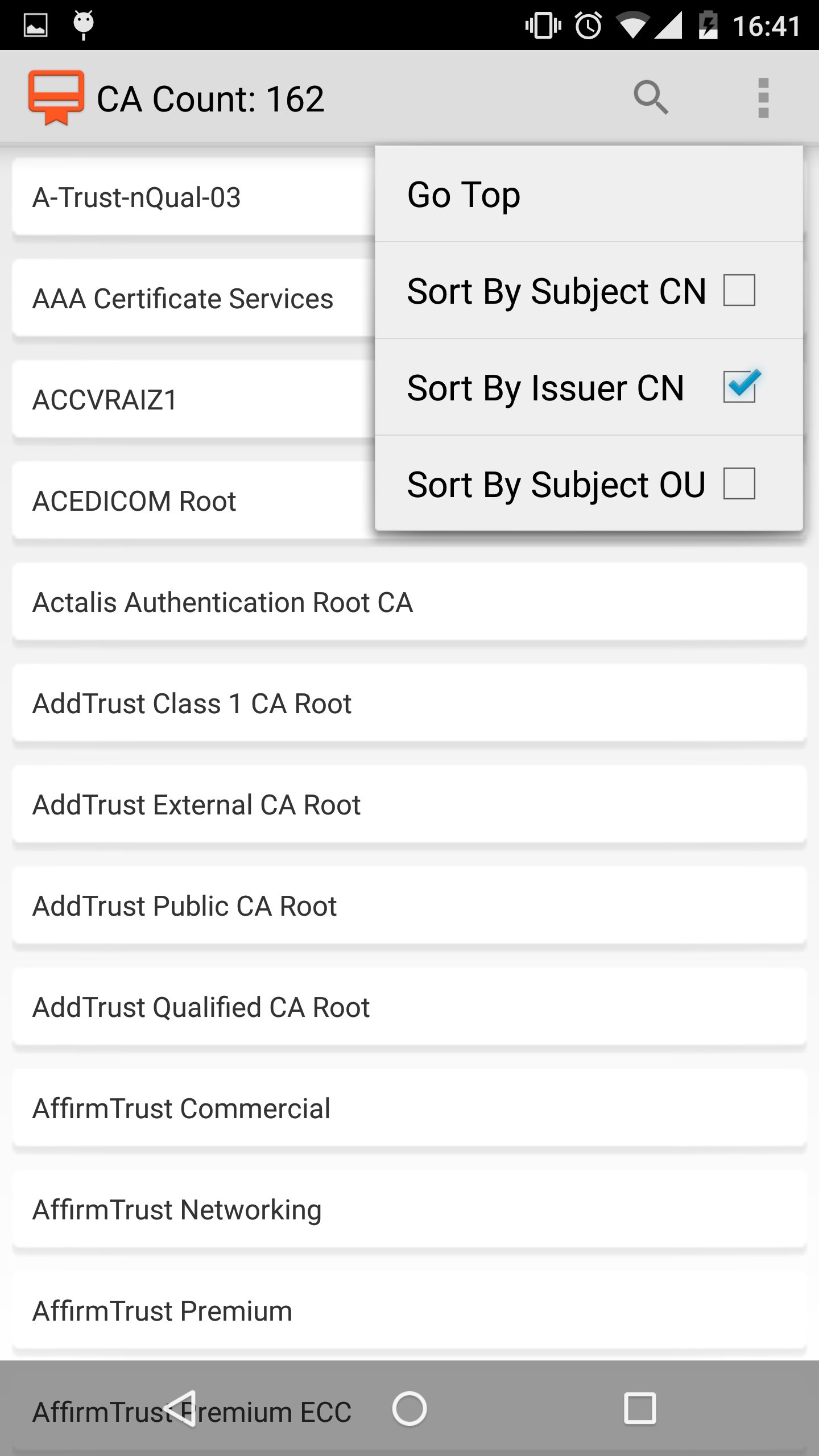 CA Certificates on Android