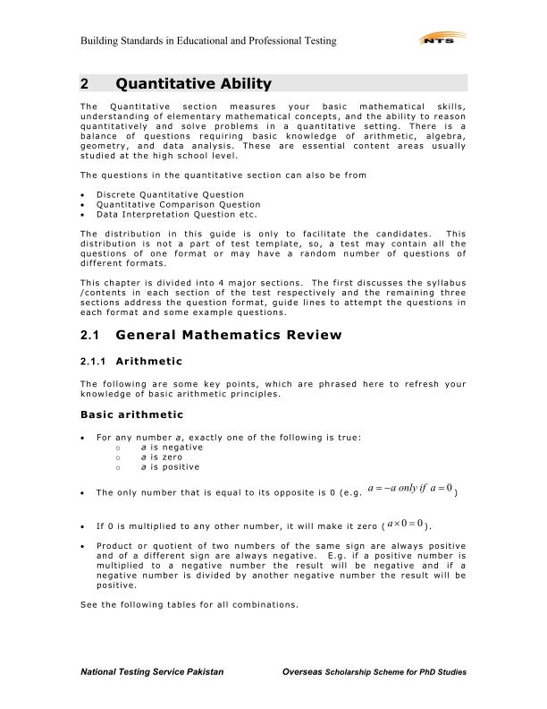 NTS Test: Practice & Patterns