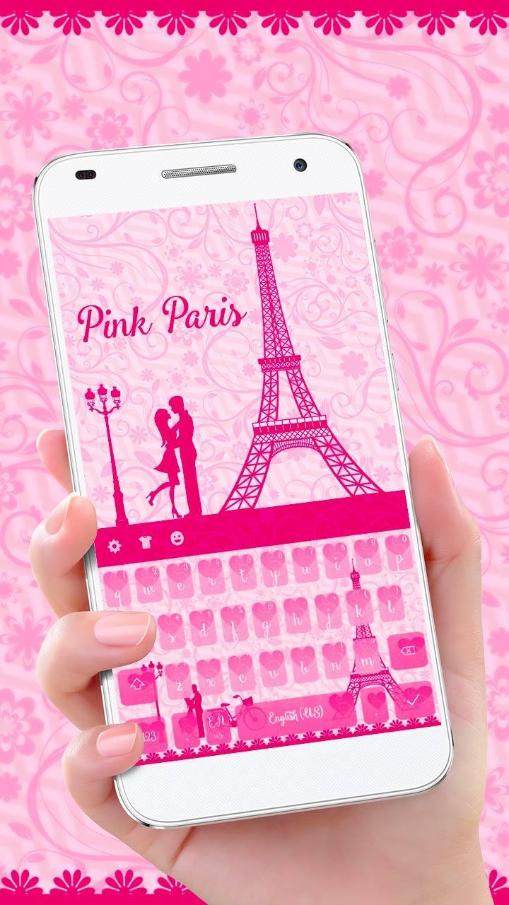 Romantic pink paris keyboard