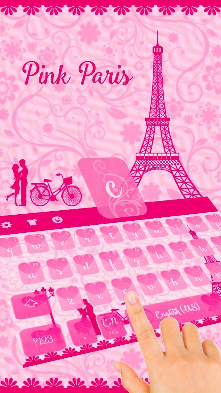Romantic pink paris keyboard