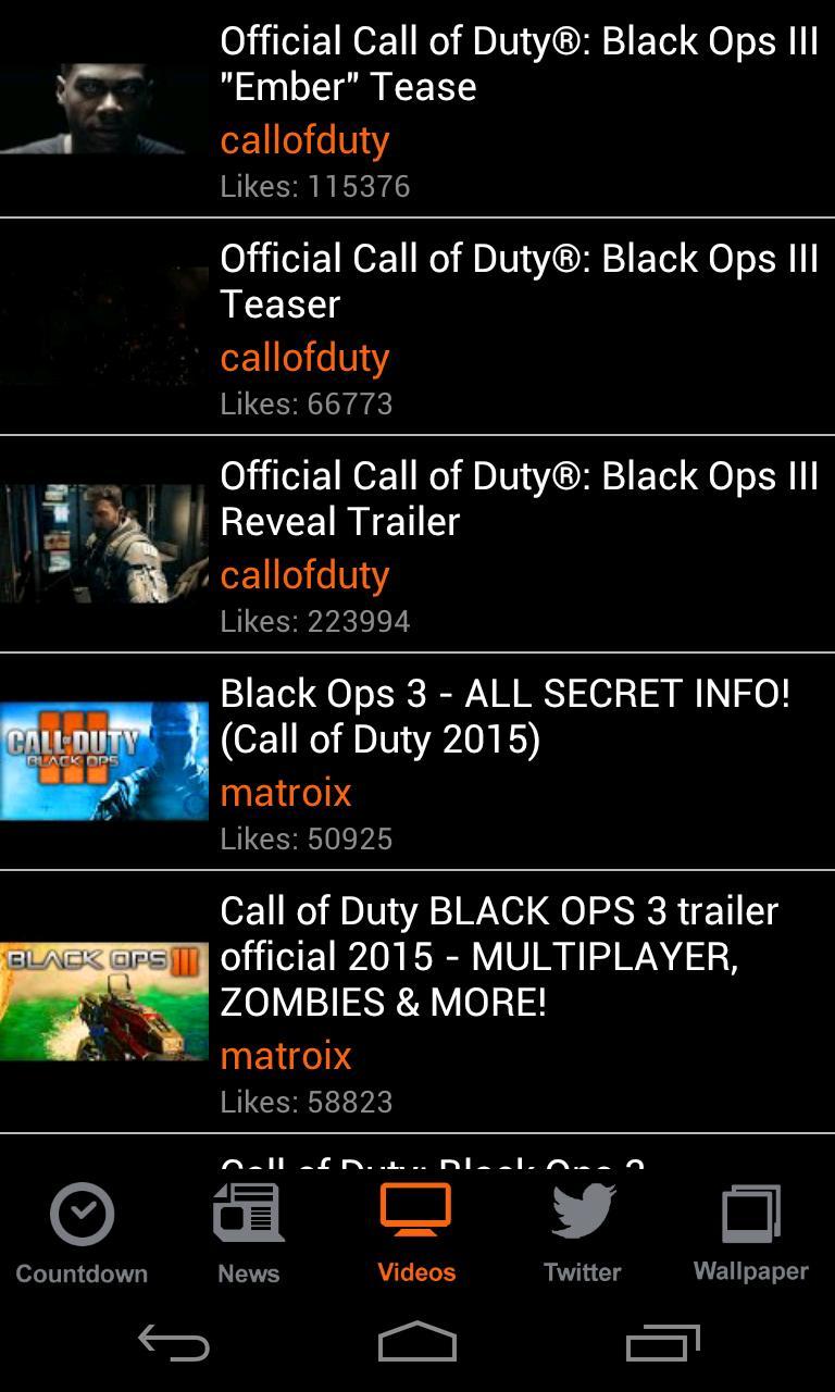 Game Count - CoD Black Ops 3