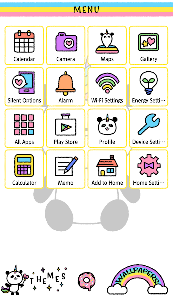 Cute Wallpaper Pandicorn Theme