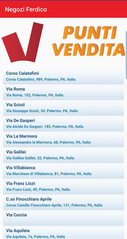 Negozi Ferdico Palermo