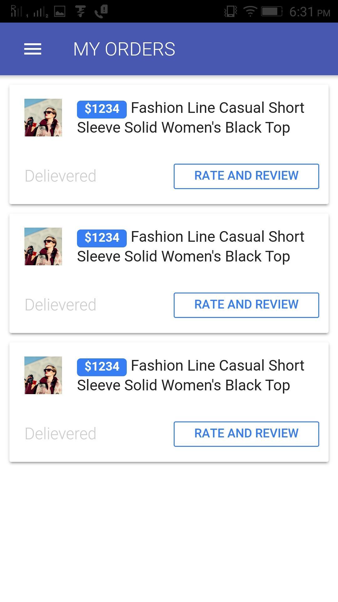 Ionic 3 Ecommerce Template
