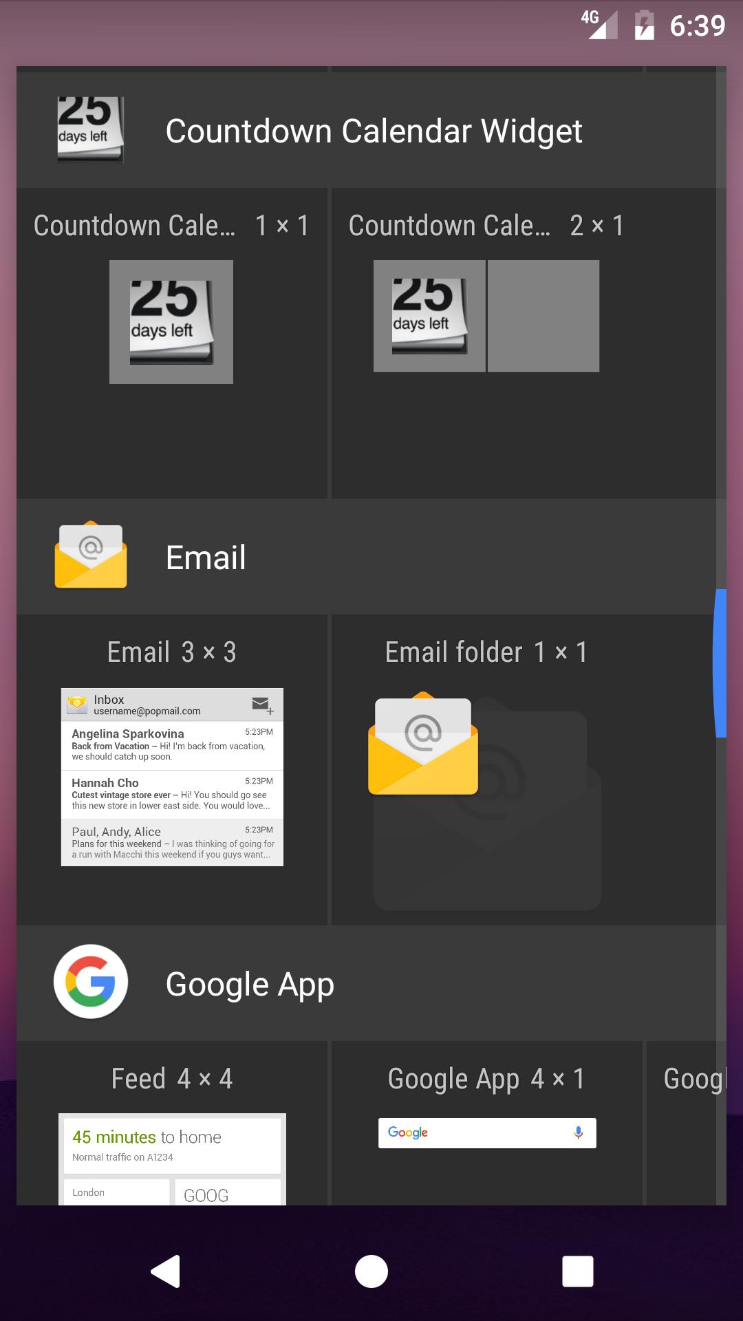 Countdown Calendar Widget