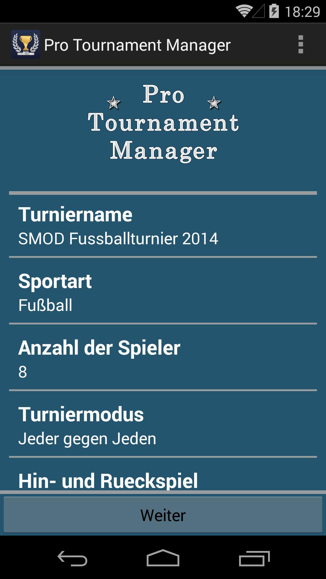 Pro Tournament Manager