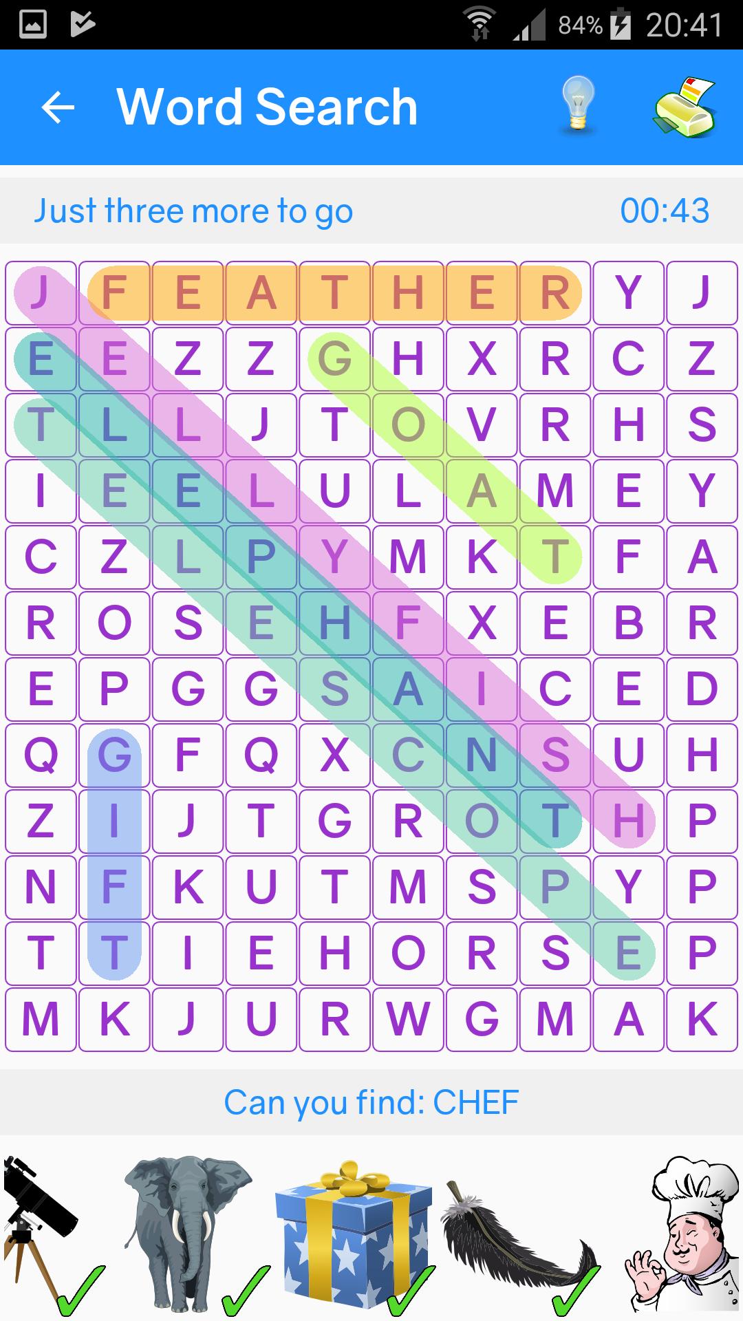 Picture Word Search with Puzzle Printouts