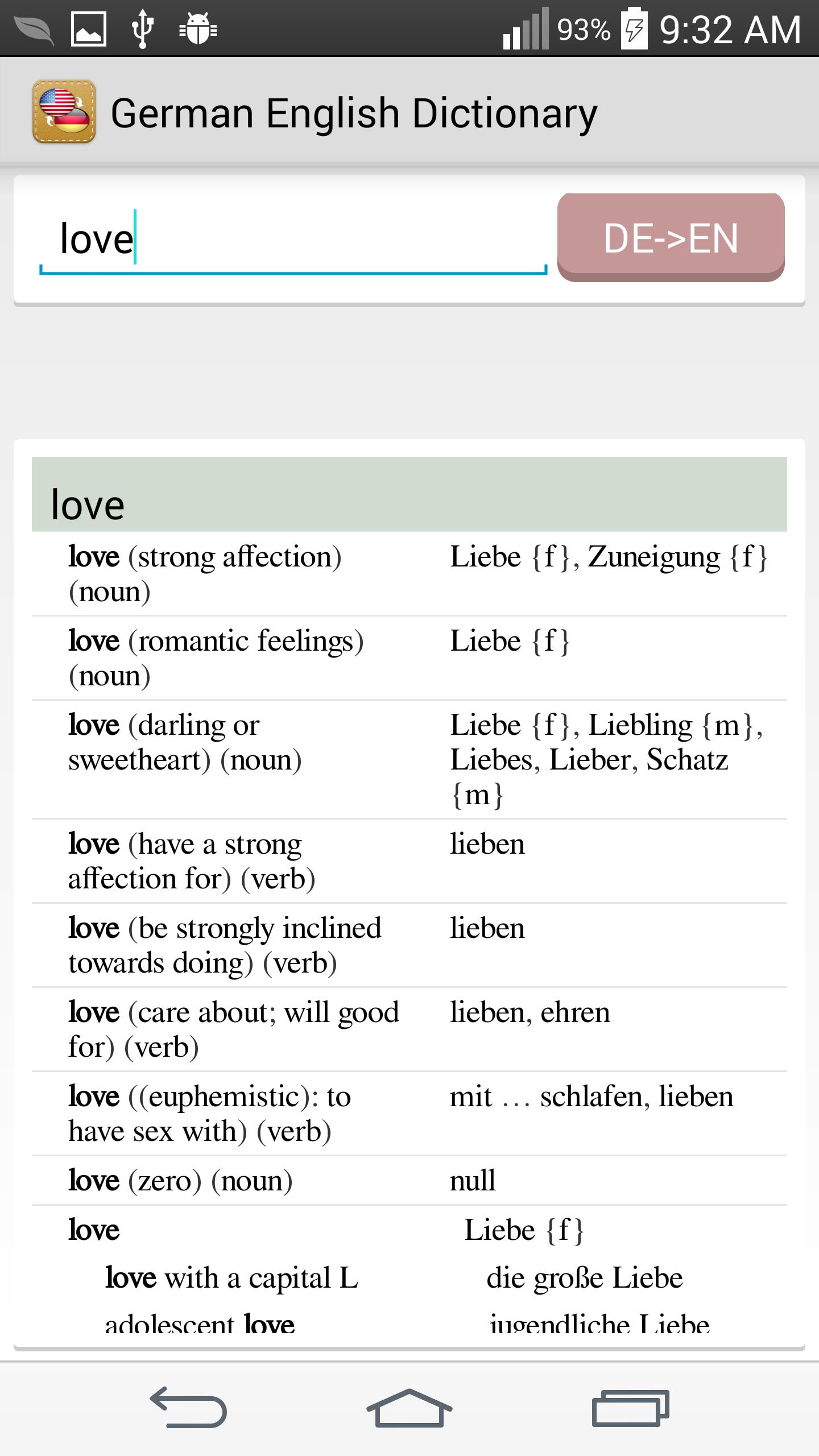 German English offline Diction