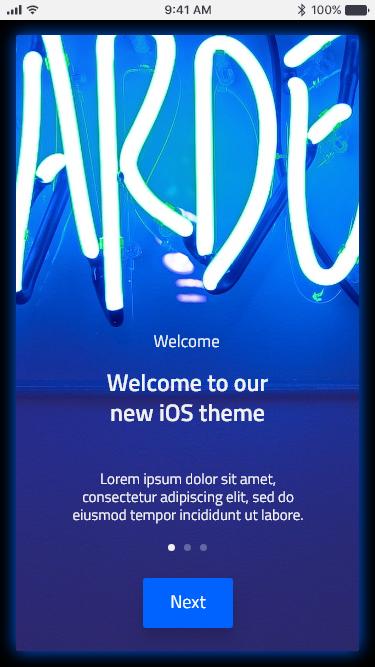 Ionic 3 UI/UX Multipurpose Theme - Neon Blue Dark