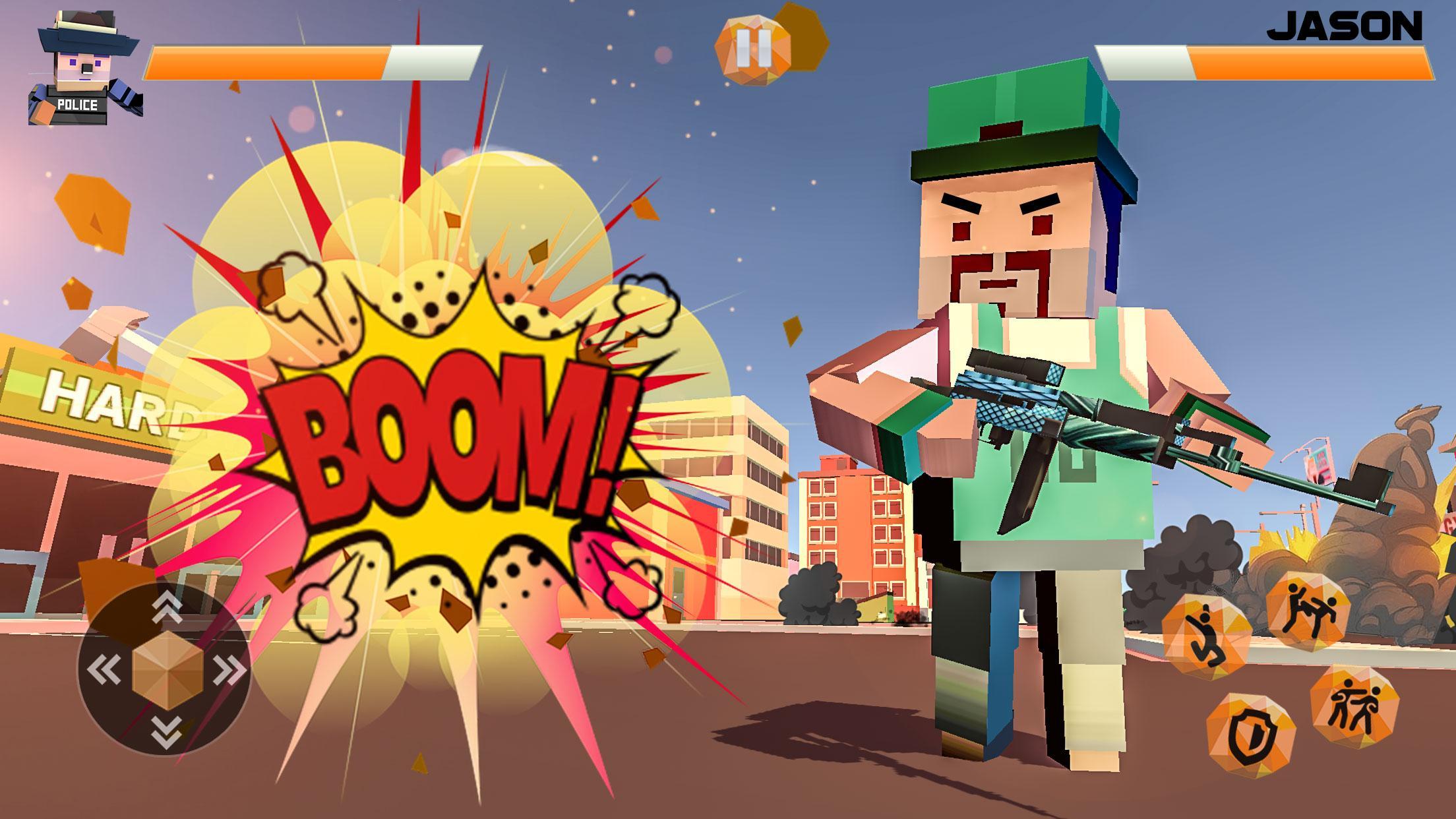 Blocky Police Vs Street Fighting