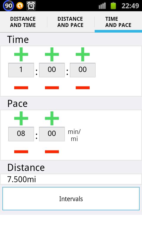 Running pace calculator