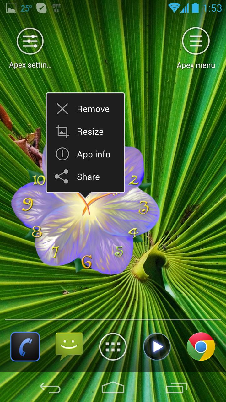Serene flower clock HD widget
