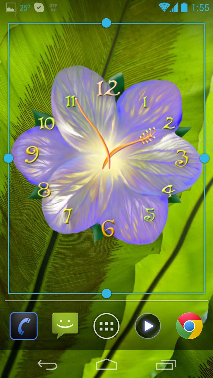Serene flower clock HD widget