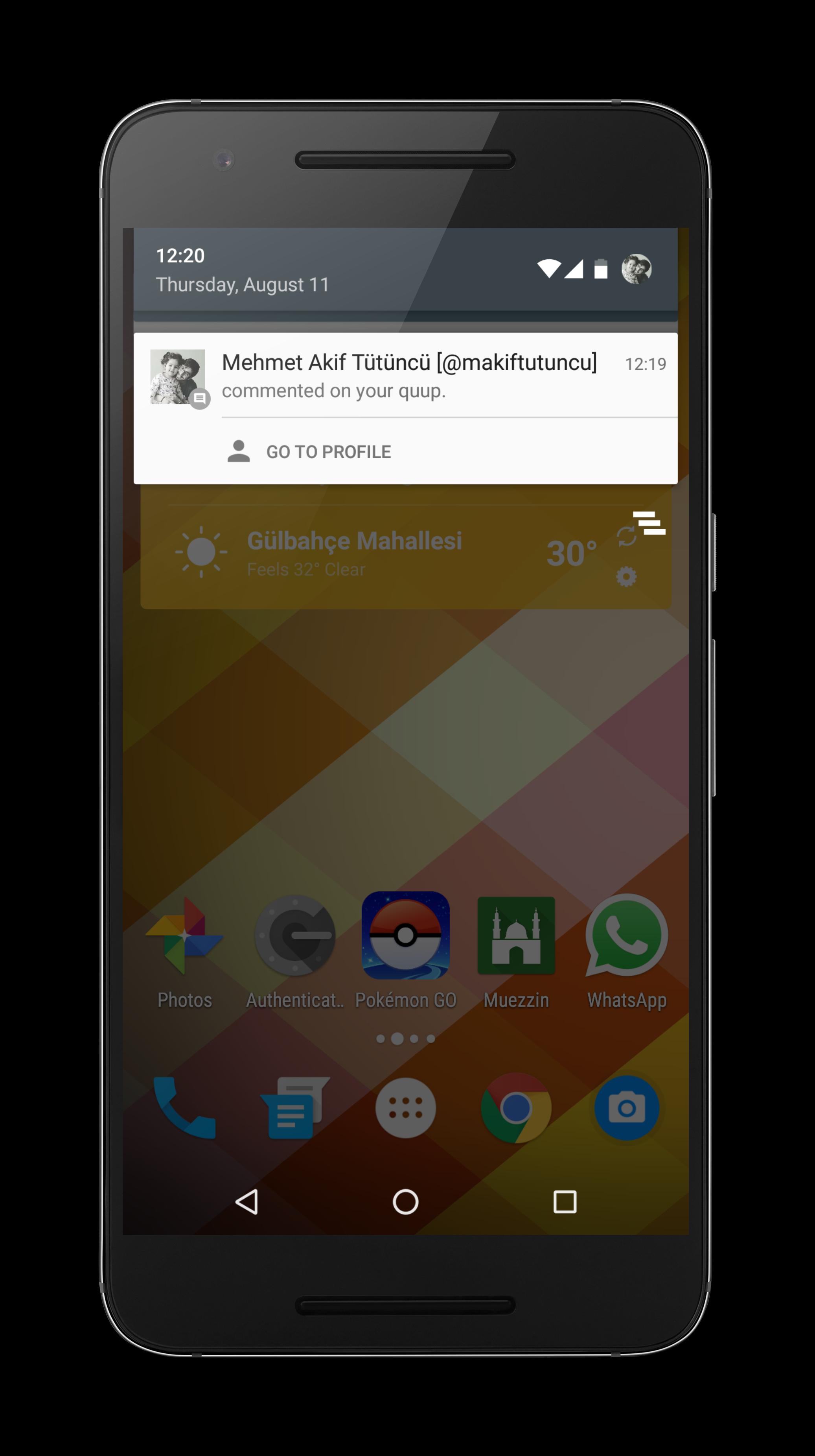 Notifications for quup