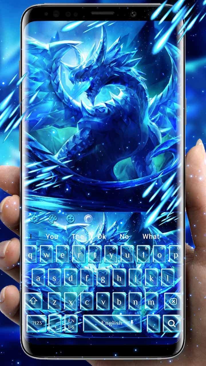 Blazing Blue Dragon Keyboard Theme
