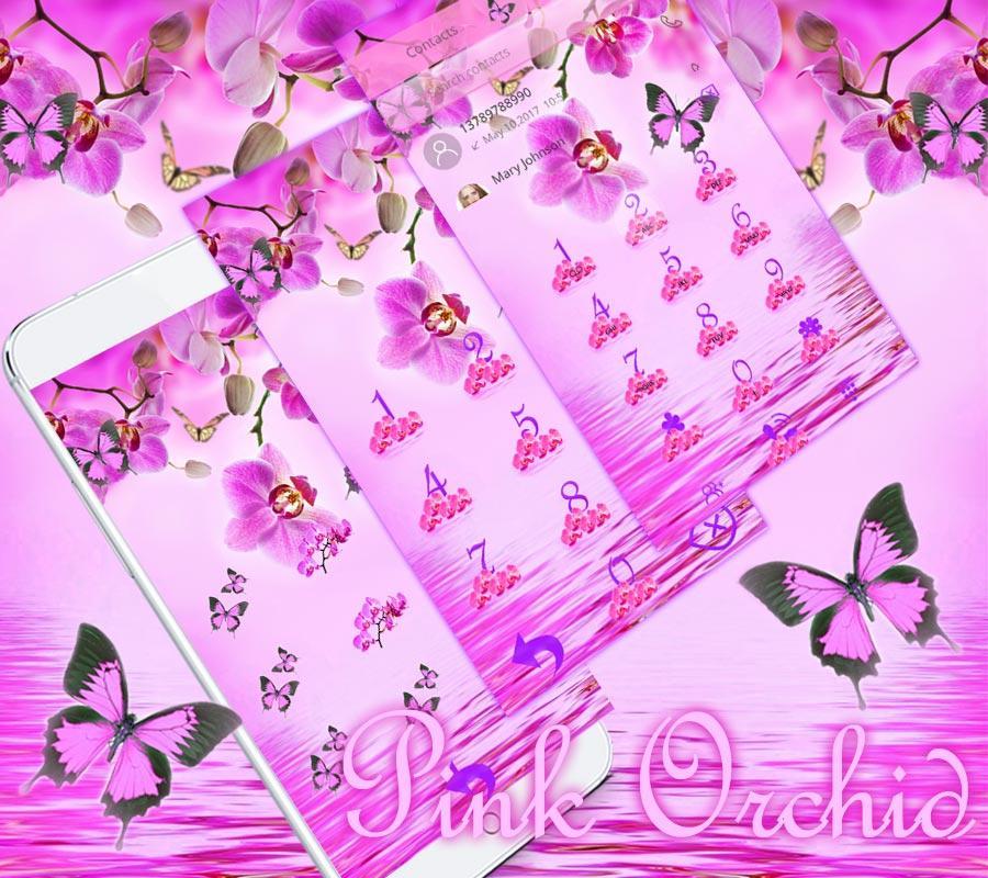 Pink Orchid Theme Wallpaper