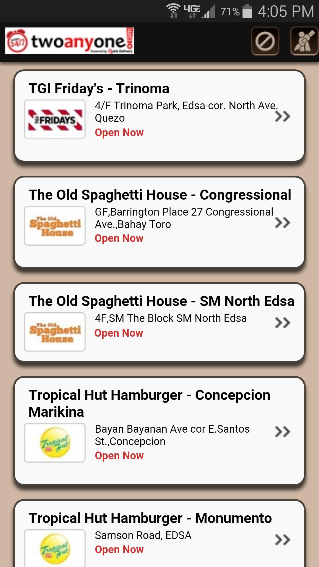 twoanyone Food Delivery