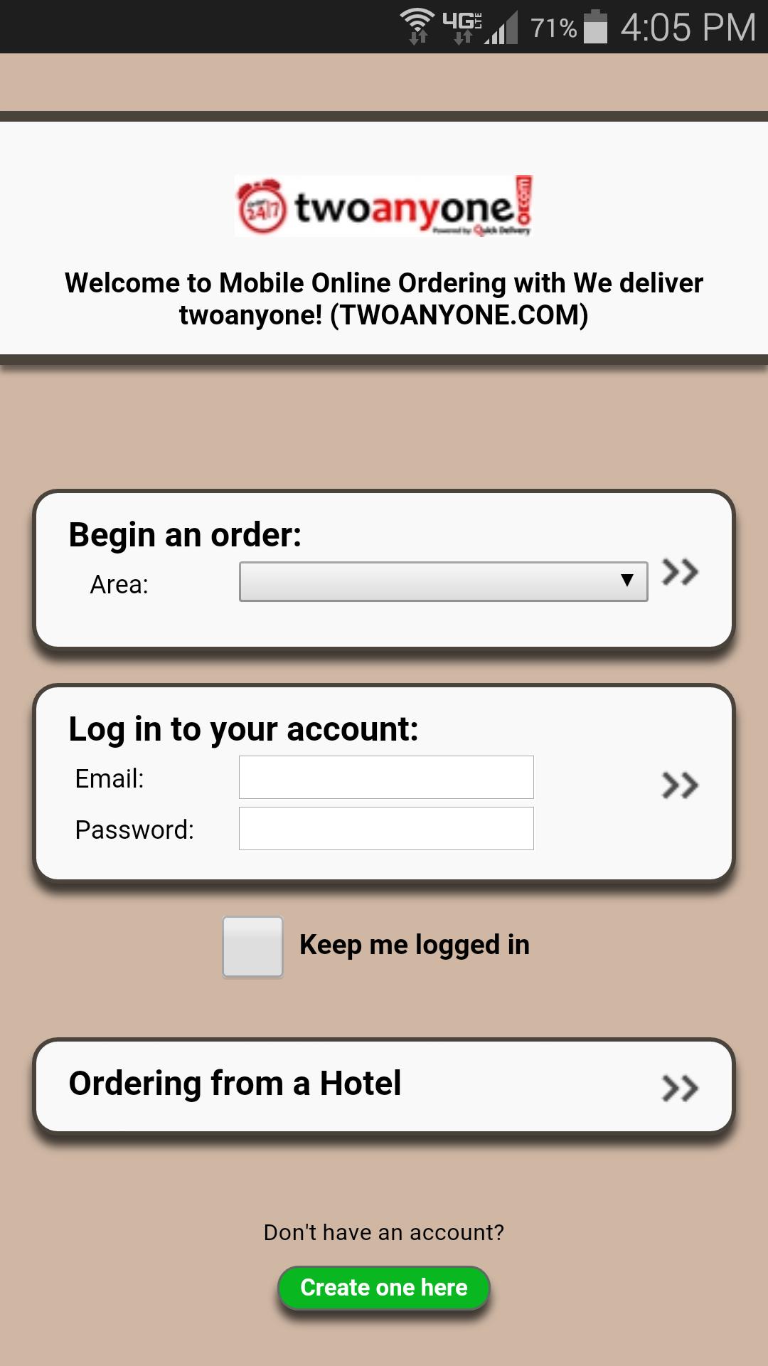 twoanyone Food Delivery