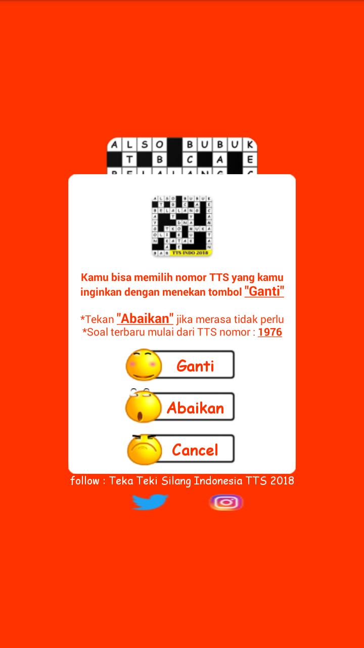 Teka Teki Silang Indonesia TTS 2018