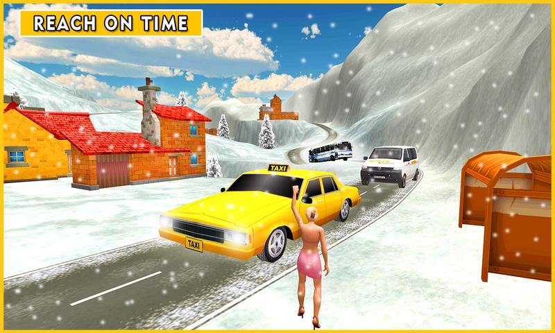 Taxi driver 3D Snow season