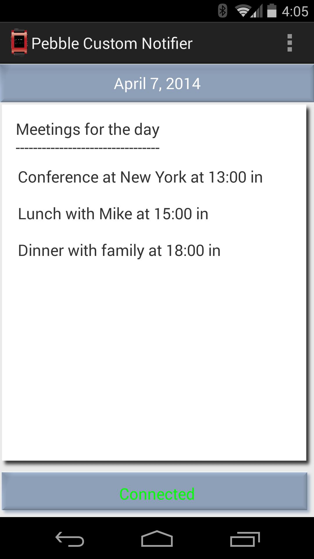 Pebble Custom Notifier