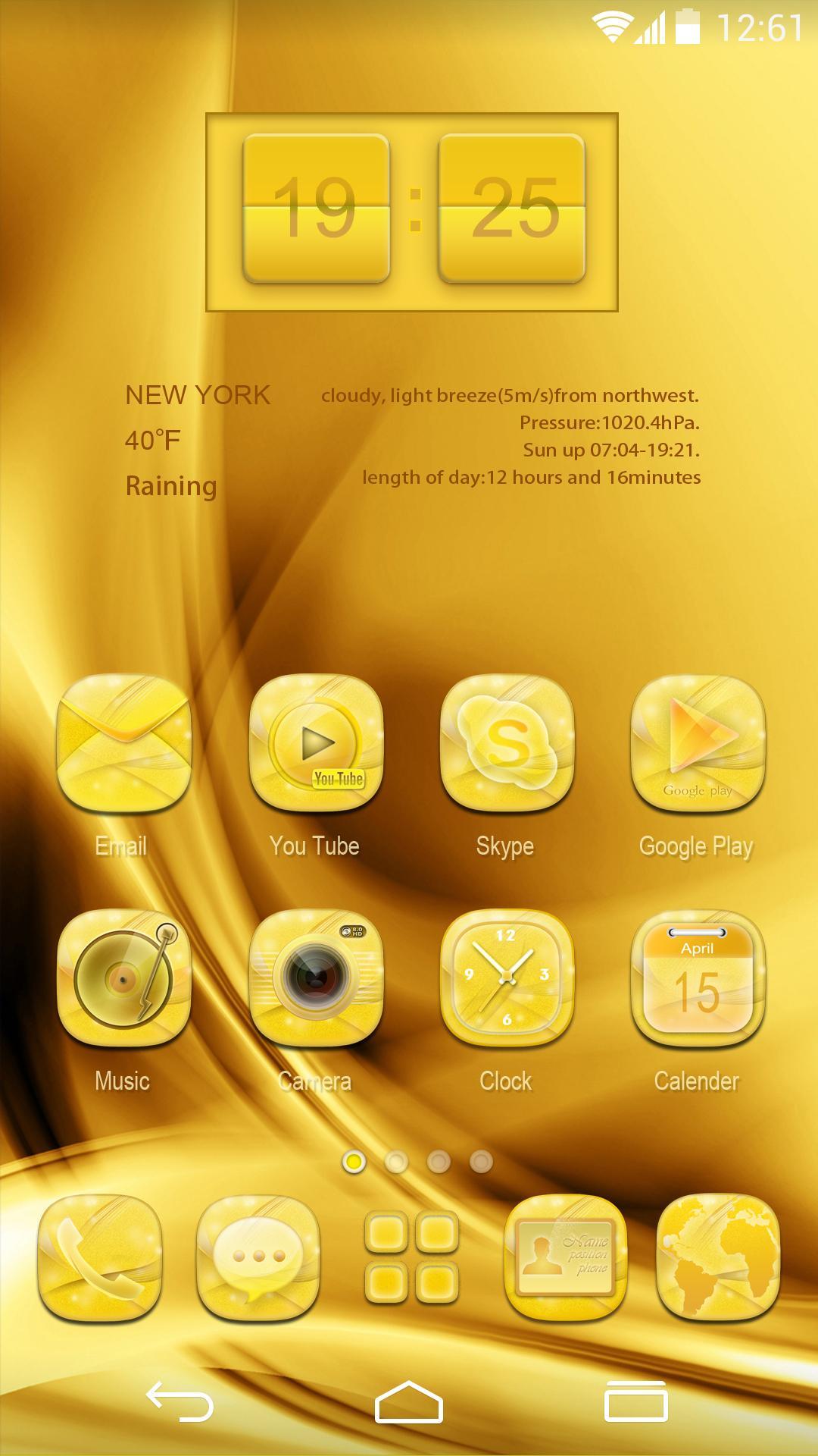 Golden GO Launcher Theme