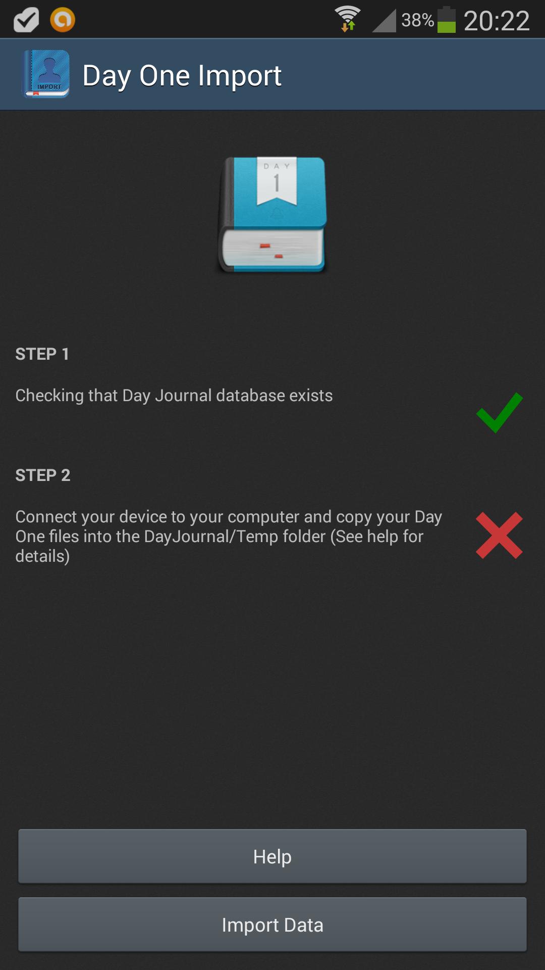 Day Journal - Day One Import