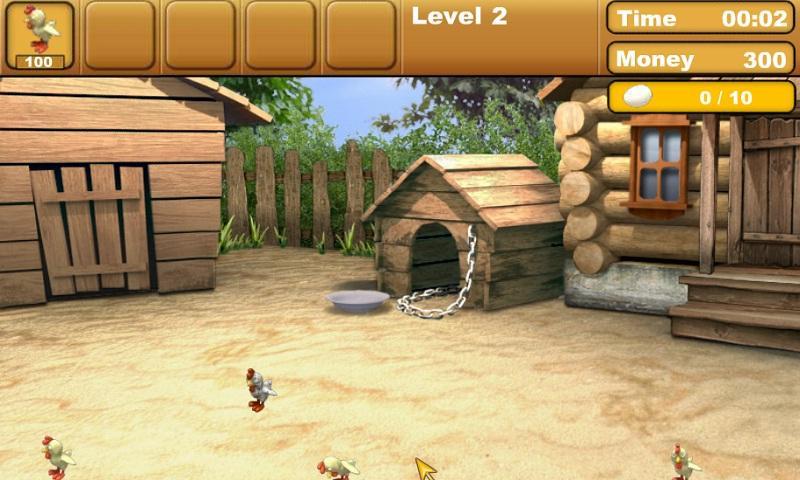 Chicken with coin Eggs : Farm