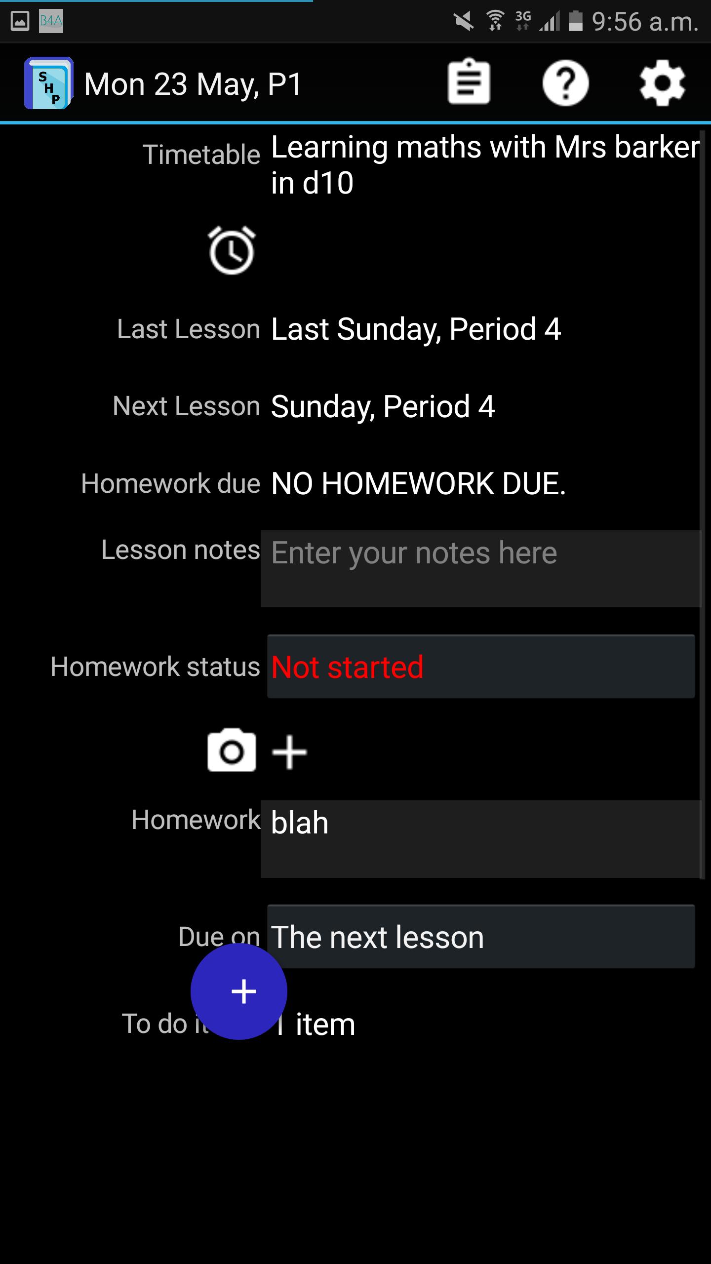 Student Homework Planner