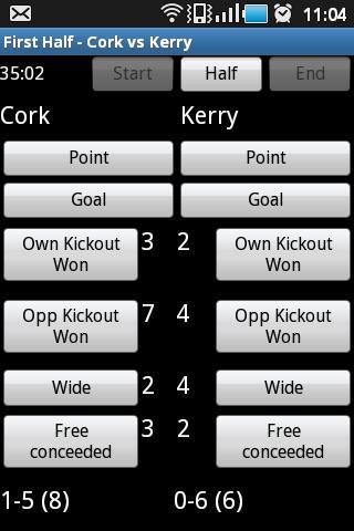 GAA Football Stats Recorder