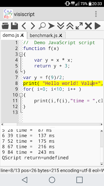 VisiScript Text Editor