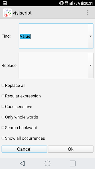 VisiScript Text Editor