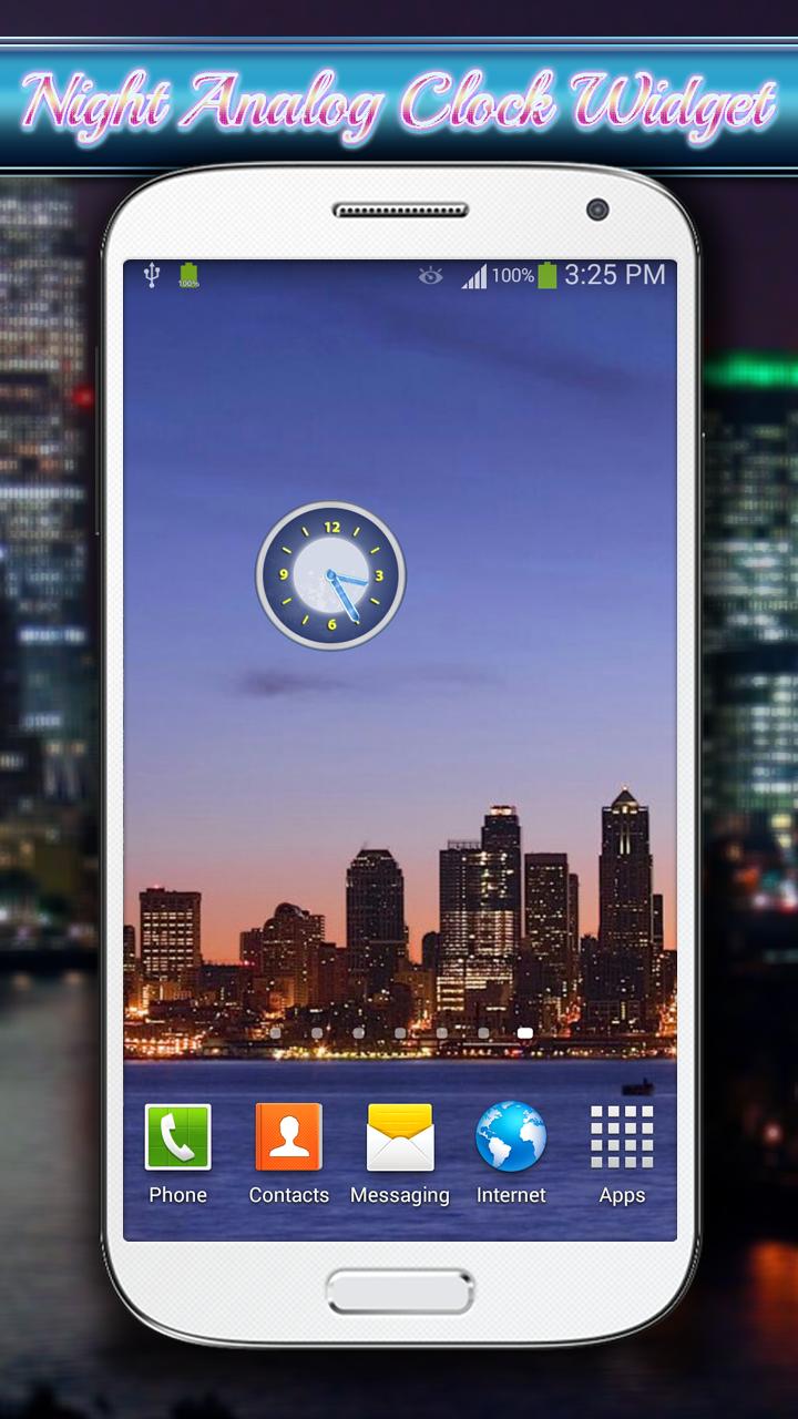 Night Analog Clock Widget