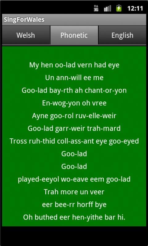Sing For Wales | Welsh Anthem