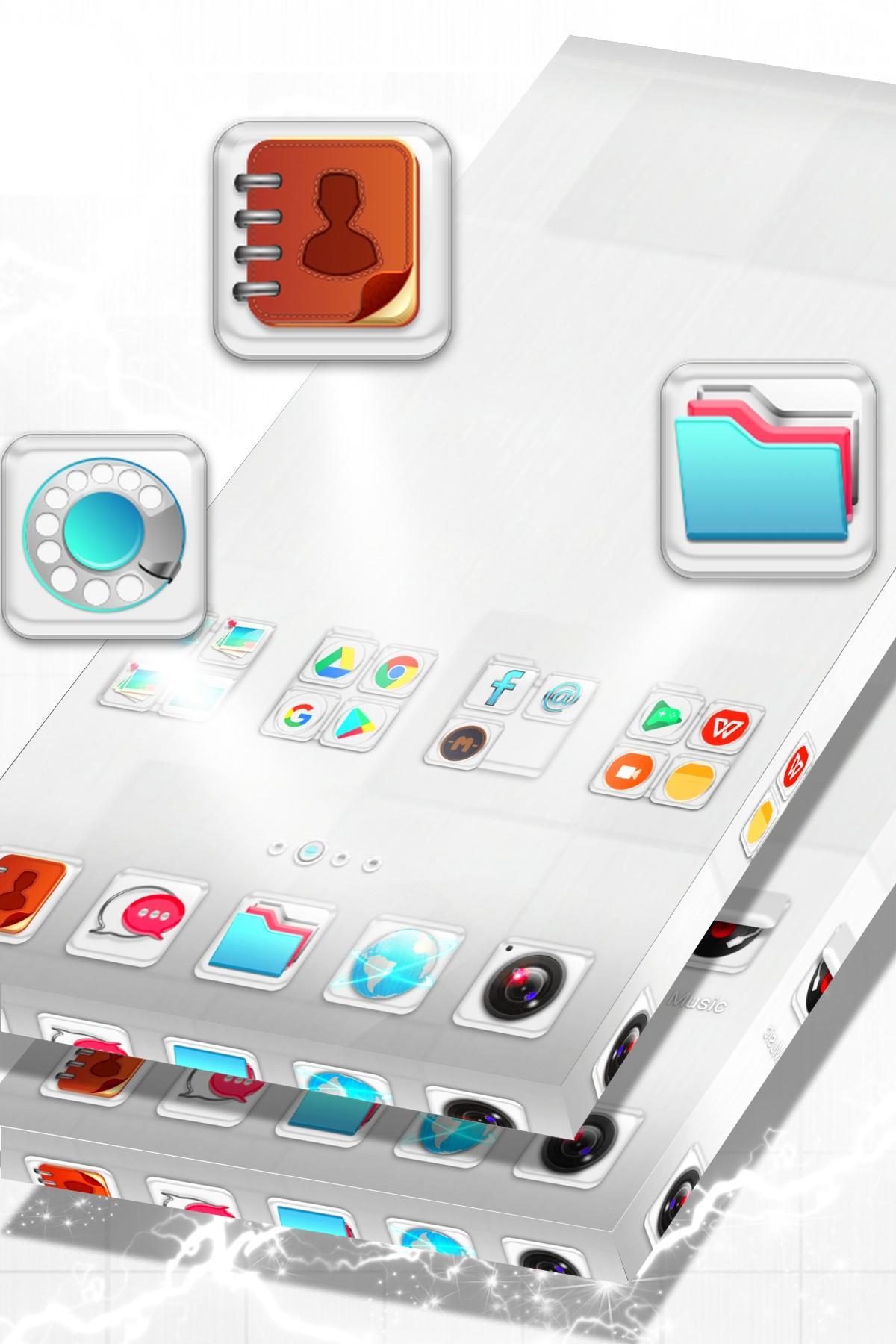 Clear White Launcher Theme