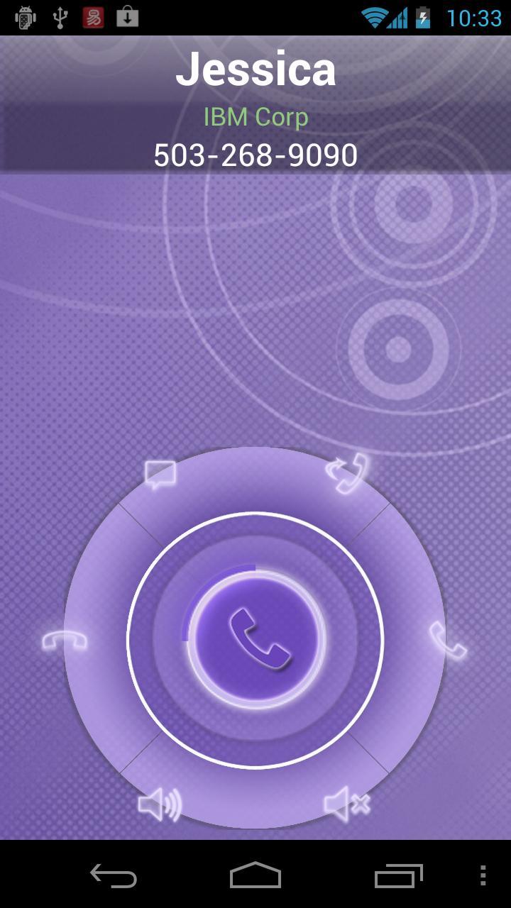 RocketDial CallerID Purple
