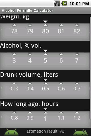 Alcohol Permille Calculator