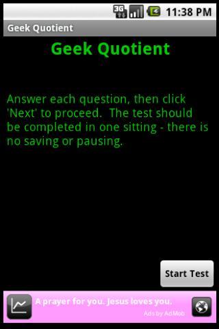Geek Quotient Test