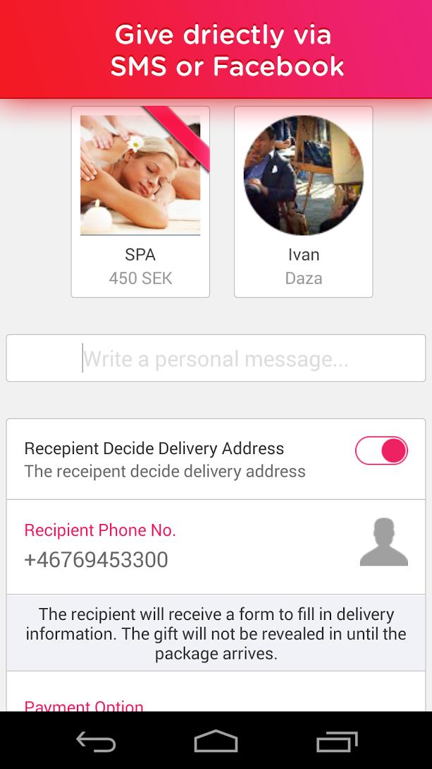 give - make someone happy