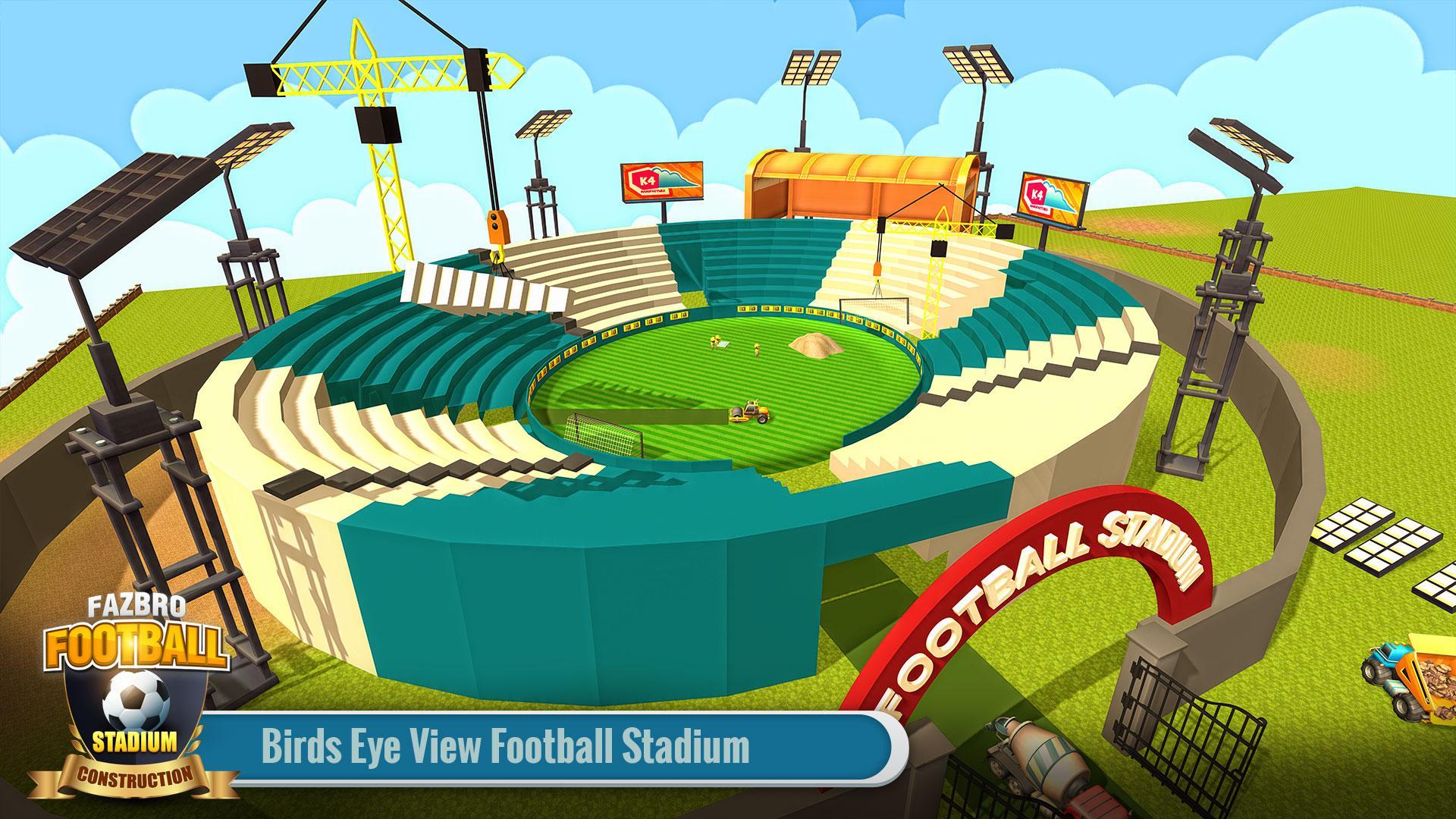 Football Stadium Builder Construction Crane Game