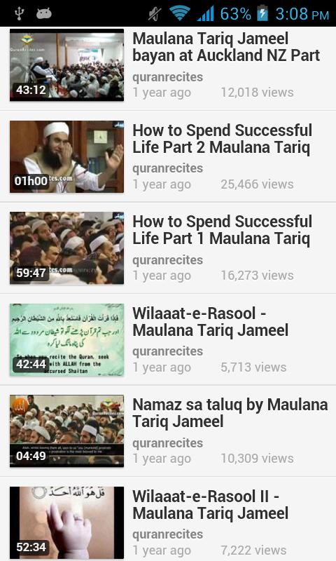 Maulana Tariq Jameel Bayaans