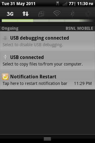 Notification Restart