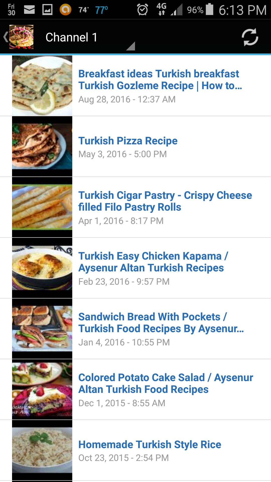 Turkish Food Recipe App