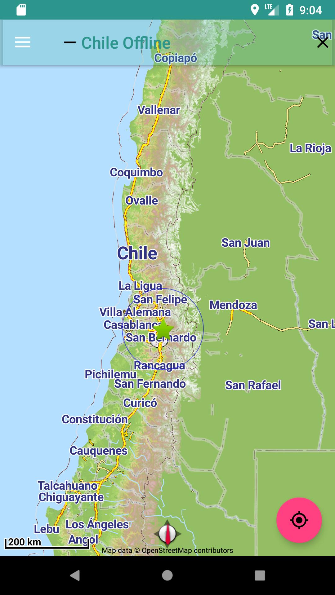 Chile Offline Map